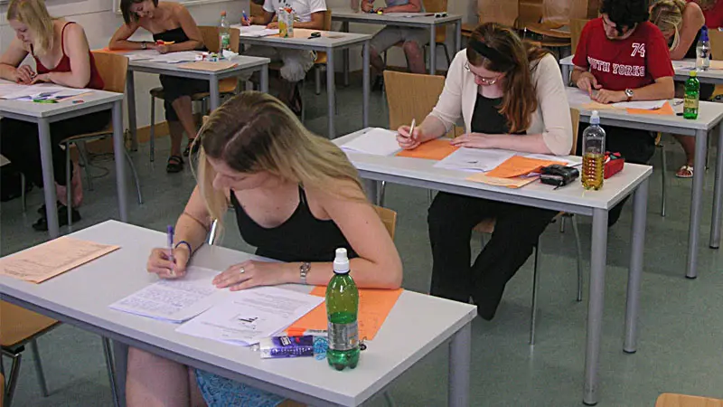 candidates giving test for a job